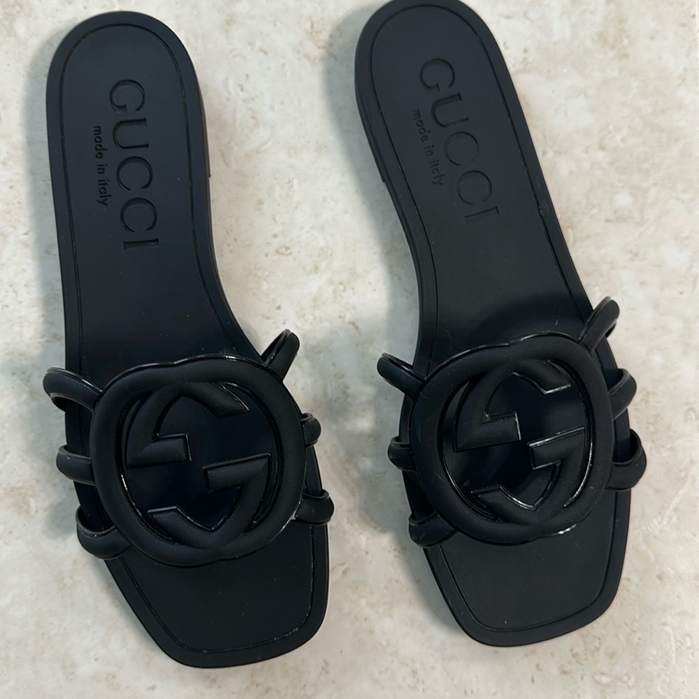 Gucci Palma slide, Nero black, 36, like new